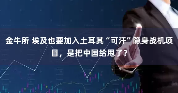 金牛所 埃及也要加入土耳其“可汗”隐身战机项目，是把中国给甩了？